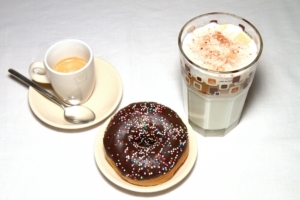 Coffee and donut